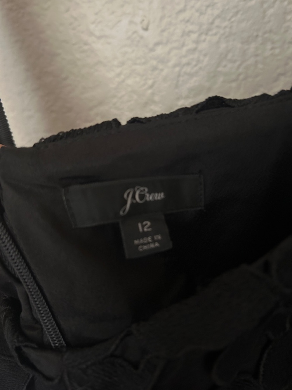 J. Crew Black Strapless Textured Cocktail Dress with Wide Straps - Picture 2 of 3